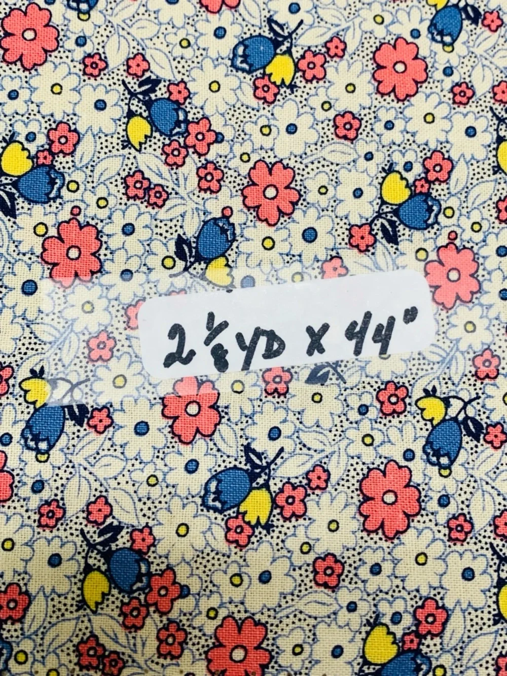 Aunt Grace 10th Anniversary Fabric 1930s Reproduction Floral 2 1/8 Yards Cotton - Picture 3 of 8